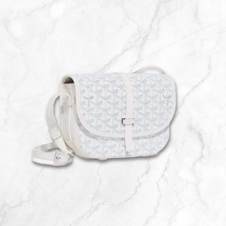 White Chevron Messenger Bag