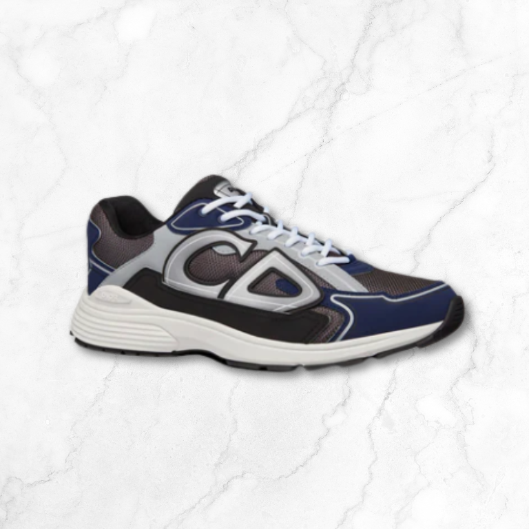 Anthracite Gray Technical Mesh with Black, Blue & Grey Sneakers