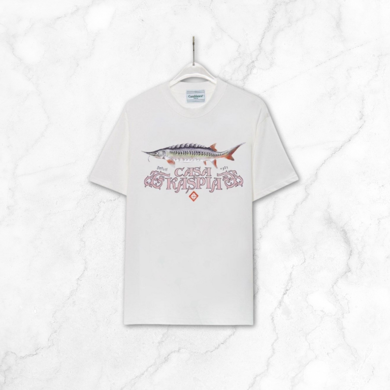 White Fish Print Tee