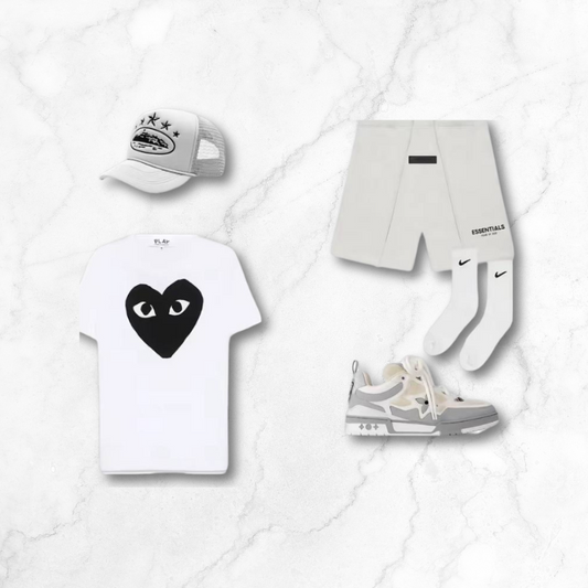 White Heart Set & Shoes