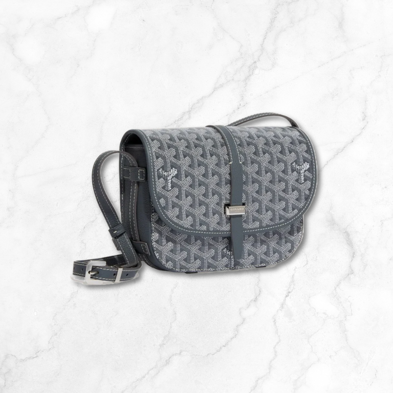 Grey Chevron Messenger Bag