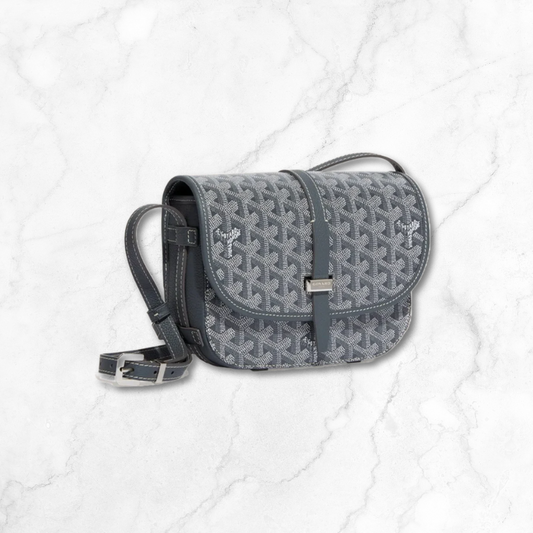 Grey Chevron Messenger Bag