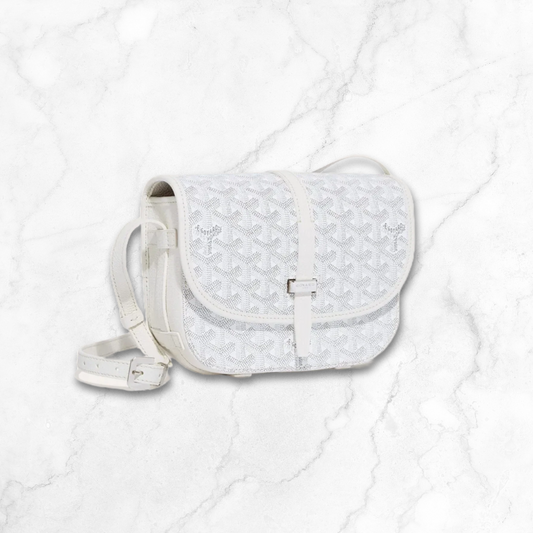 White Chevron Messenger Bag