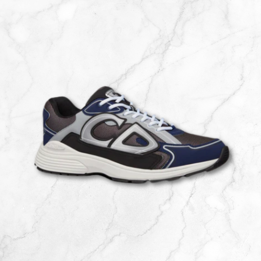 Anthracite Gray Technical Mesh with Black, Blue & Grey Sneakers