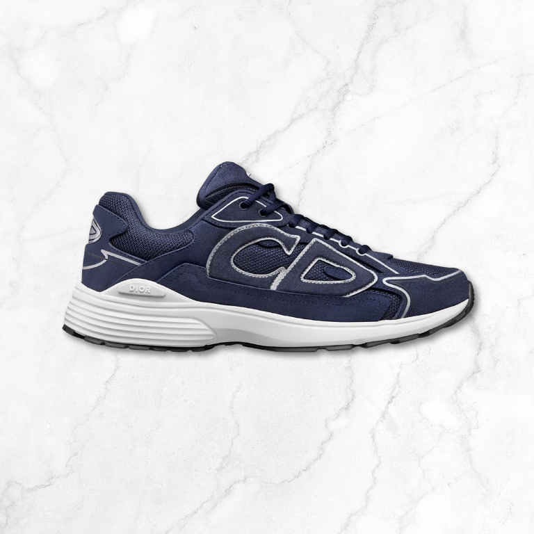 Navy Blue Suede Sneakers