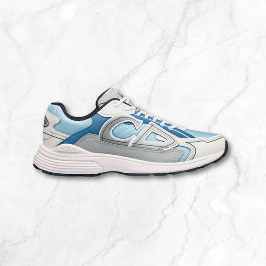 Grey Technical Mesh Light Blue Sneakers