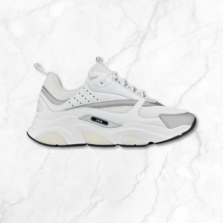 White Reflective Calfskin Sneakers
