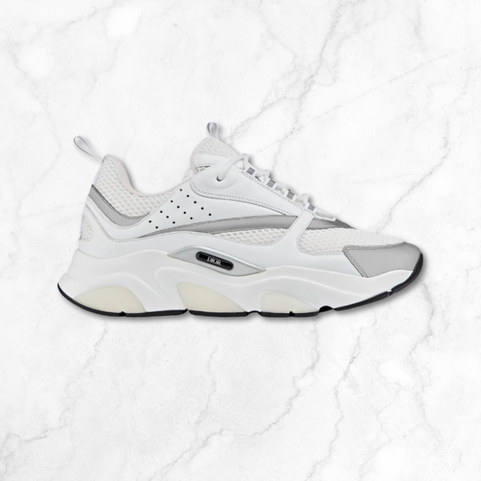 White Reflective Calfskin Sneakers