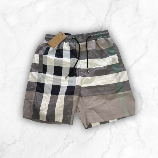Grey Checked Shorts