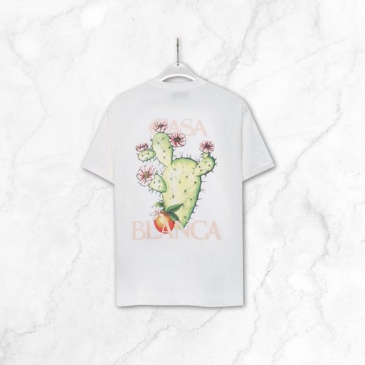 White Cactus Graphic T-Shirt