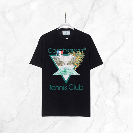 Black French Tennis Club T-Shirt