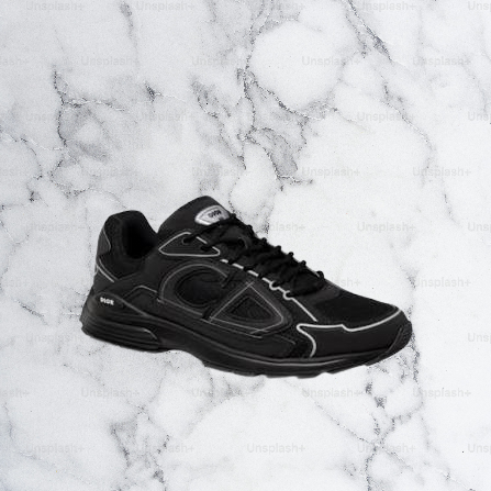 Black Technical Mesh Sneakers